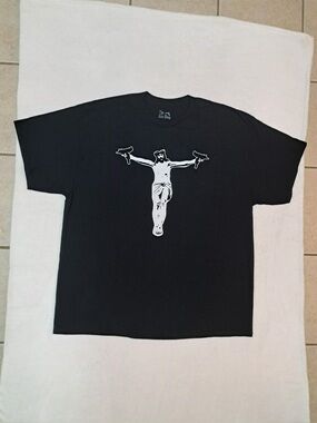 The Gun Shop Jesus  "Spray and Pray" T-Shirt - Men's size 2XL